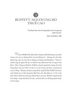BUFFETT - NGƯỜI ỦNG HỘ THUẾ CAO
