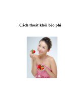 Cách thoát khỏi béo phì