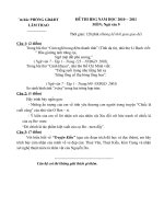 Đề + đáp án môn văn năm 2010