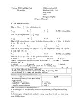 Đề kiểm tra Toán 7 HK I có ma tran