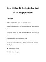 Đăng ký thay đổi thành viên hợp danh đối với công ty hợp danh