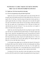 NGÀNH MAY VÀ THỰC TRẠNG XÂY DỰNG THƯƠNG HIỆU TẠI CÁC DOANH NGHIỆP NGÀNH MAY