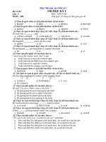 Đề ôn tập Anh_11 Kỳ 1 số 2