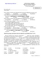 Đề ôn tập Anh_11 Kỳ 1 số 4