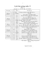 giáo án tuần 9 + 12