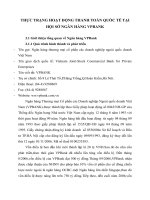 THỰC TRẠNG HOẠT ĐỘNG THANH TOÁN QUỐC TẾ TẠI HỘI SỞ NGÂN HÀNG VPBANK