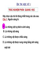 Ôn tập HK 1- Lí 7