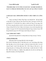 TÌNH HÌNH THỰC TẾ VỀ CÔNG TÁC KẾ TOÁN  TẬP HỢP CHI PHÍ SẢN XUẤT VÀ TÍNH GIÁ THÀNH CÔNG TÁC XÂY LẮP TẠI  CÔNG TY XD SỐ 1