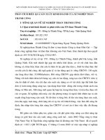 PHÂN TÍCH HIỆU QUẢ SẢN XUẤT KINH DOANH CỦA XÍ NGHIỆP THAN THÀNH CÔNG