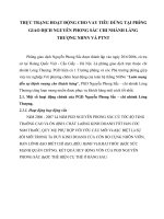 THỰC TRẠNG HOẠT ĐỘNG CHO VAY TIÊU DÙNG TẠI PHềNG GIAO DỊCH NGUYỄN PHONG SẮC CHI NHÁNH LÁNG THƯỢNG NHNN VÀ PTNT