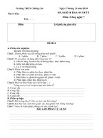 Bài kiểm tra 45'''' Công nghệ 7_2010