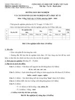 Mường chùm A Đề thi Lớp 1 Công nghệ