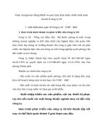 Thực trạng hoạt động SXKD và quá trình thực hiện chiến lược kinh doanh ở công ty 20