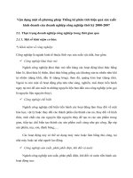 Vận dụng một số phương pháp Thống kê phân tích hiệu quả sản xuất kinh doanh của doanh nghiệp công nghiệp thời kỳ 2000