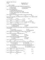 ĐỀ KIÊM TRẠ 15 KHỐI 10 LI