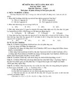 ĐỀ THI HỌC KI I CÓ ĐÁP ÁN BĐ