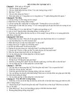 Đề cương ôn tập Sinh học 8 HKI