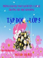 Tập đọc lớp 5 - Chuyên một khu vườn nhỏ