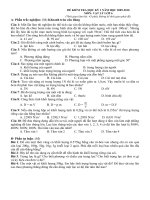 Đề thi Lý 6 học kỳ I