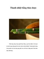 Thanh nhiệt bằng thảo dược