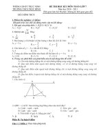 Đáp án và đề thi KHI môn Toán 7 - năm học 2010 -2011