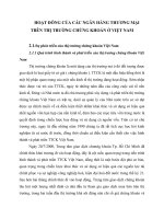 HOẠT ĐÔNG CỦA CÁC NGÂN HÀNG THƯƠNG MẠI TRÊN THỊ TRƯỜNG CHỨNG KHOÁN Ở VIỆT NAM