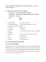 THỰC TRẠNG QUẢN TRỊ NHÂN SỰ  TẠI NHÀ MÁY MAY 3