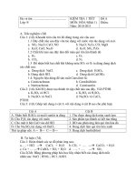 KT 1 tiet hóa học 9
