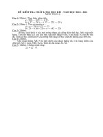 de thi HKI toan 6 2010-2011