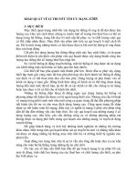 KHÁI QUÁT VỀ LÍ THUYẾT TỐI ƯU MẠNG GMS