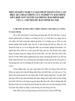 MỘT SỐ KIẾN NGHỊ VÀ GIẢI PHÁP NHẰM NÂNG CAO HIỆU QUẢ HOẠT ĐỘNG CỦA NGHIỆP VỤ BẢO HIỂM KẾT HỢP CON NGƯỜI TẠI PHÒNG BẢO HIỂM KHU VỰC 6