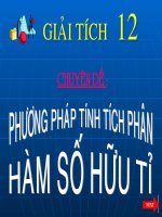giải tích 12. phương pháp tích phân hàm số hữu ti