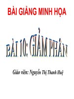 BÀI GIẢNG MINH HỌA QUA TRINH GIAN PHAN