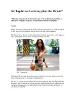 Kết hợp túi xách và trang phục như thế nào