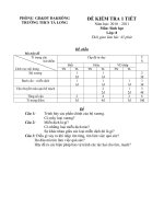 đề kiểm tra có ma trận