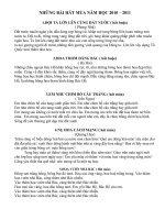 HÁT MÚA TIỂU HỌC 2010 - 2011