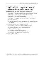 QUẢN TRỊ CÁC TRÌNH ĐIỀU KHIỂN THIẾT BỊ