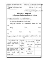 Báo cáo tự đánh giá kiểm định chất lượng GD trường Vĩnh Phúc