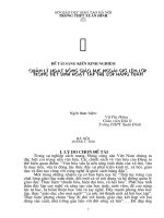 Đề tài sáng kiến kinh nghiệm công tác chủ nhiệm lớp