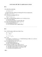 NGÂN HÀNG 10 ĐỀ THI HKI 10-CB HAY