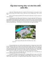 Sắp khai trương khu vui chơi lớn nhất miền Bắc