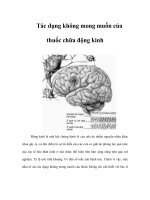 Tác dụng không mong muốn của thuốc chữa động kinh