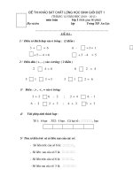 Đê thi KSCL HSG lớp 1-5