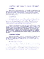 CHƯƠNG 2 HỘP THOẠI VÀ THANH TRÌNH ĐƠN