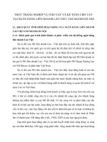 THƯC TRẠNG NGHIỆP VỤ CHO VAY VÀ KẾ TOÁN CHO VAY TẠI NGÂN HÀNG LIÊN DOANH LÀO VIỆT  CHI NHÁNH HÀ NỘI