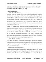 GIẢI PHÁP XÂY DỰNG CHIẾN LƯỢC KINH DOANH CHO CÔNG TY VÕNG NÔI LONG HƯNG ĐẾN NĂM 2013