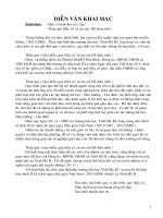 Bài diễn văn khai mạc lễ 20-11 cực hay