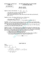 Đề và đáp án môn Toán TS L10 Nghệ An 2010 - 2011