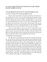 LÝ LUẬN CƠ BẢN VỀ KẾ TOÁN NGUYÊN VẬT LIỆU TRONG DOANH NGHIỆP SẢN XUẤT.