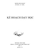 KẾ HOẠCH DẠY HỌC -MẪU QUẢNG NGÃI